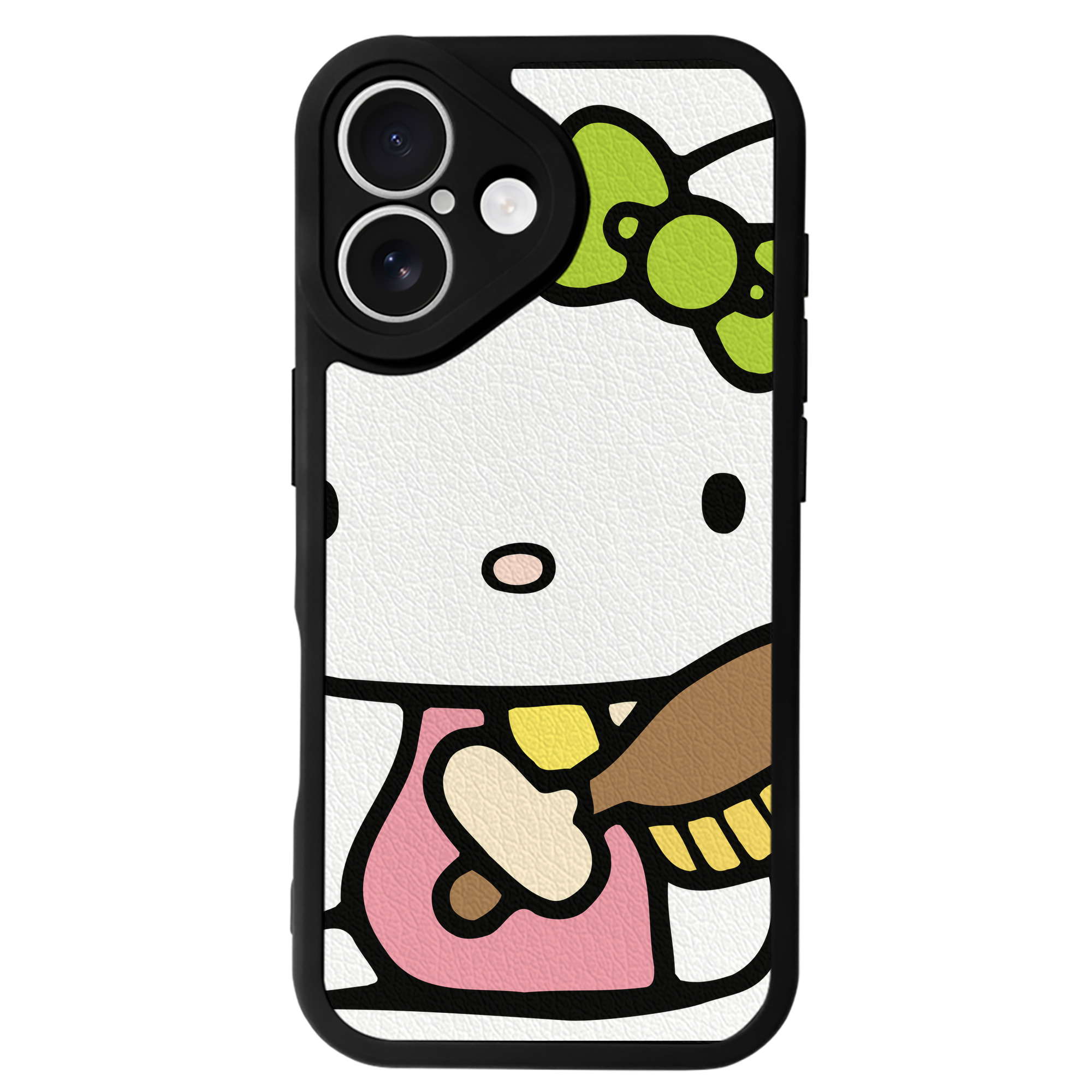 （画像用） Hello Kitty ハローキティ 【iPhone 16シリーズ対応】シリコンスマホケース（レザー調） 材質：シリコン